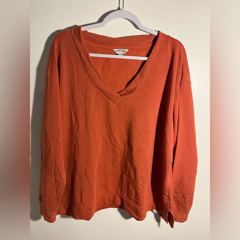 Burnt Orange Orvis Sweater Super Soft